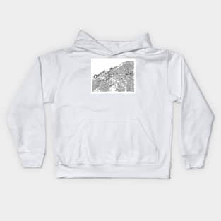 Cleveland Ohio Map Kids Hoodie